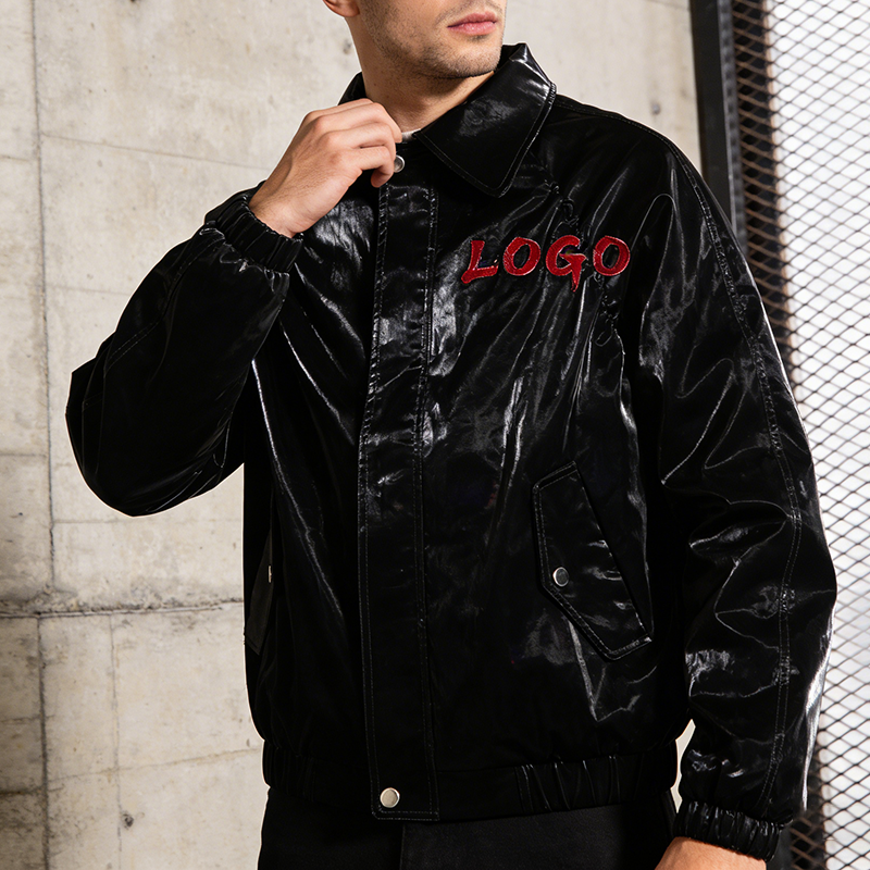 Coated Mens Bomber Jacket