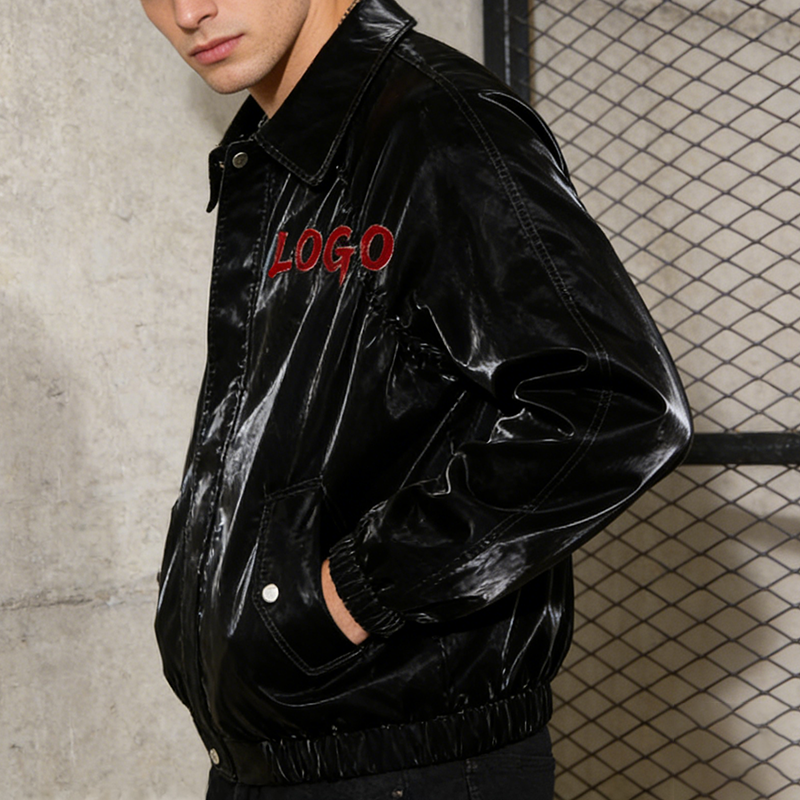 Coated Mens Bomber Jacket