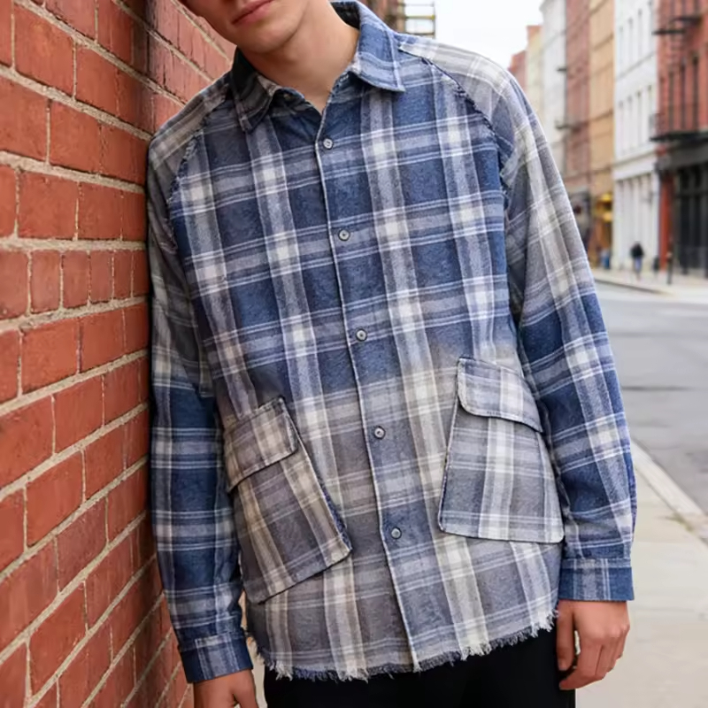 Cotton Plaid Flannel Shirt