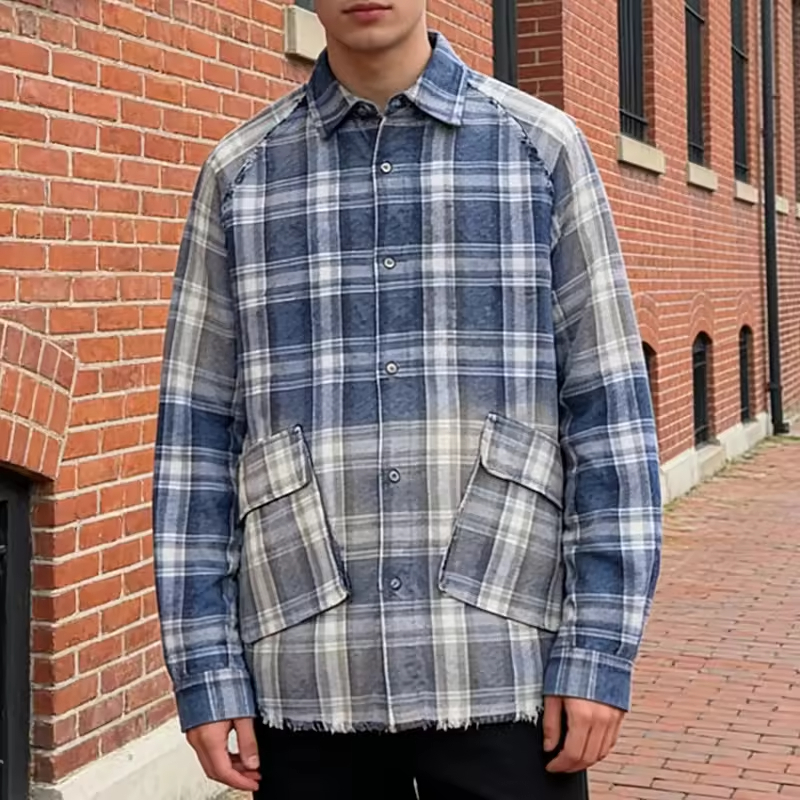 Cotton Plaid Flannel Shirt