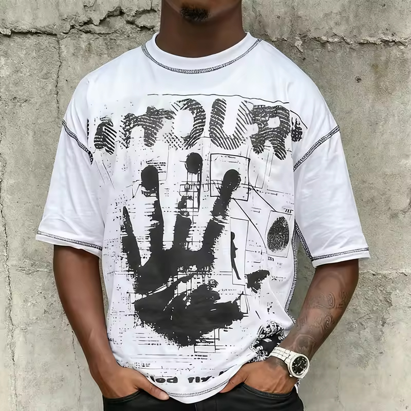 Street Style Oversized Graphic Vintage T Shirt