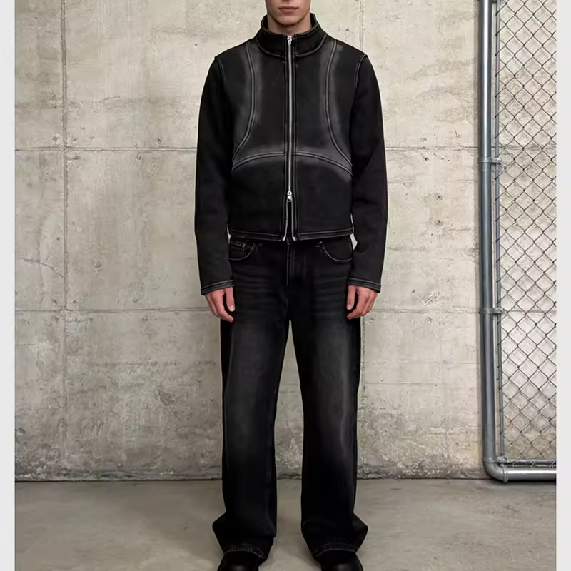 Cropped Zip up Jacket