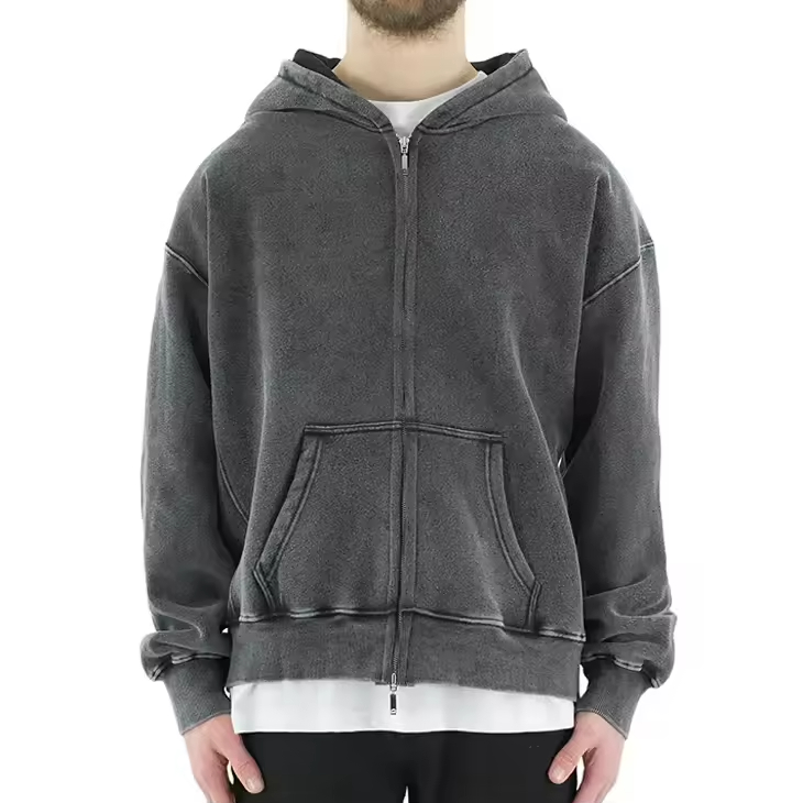 Custom Acid Wash Men's Hoodies