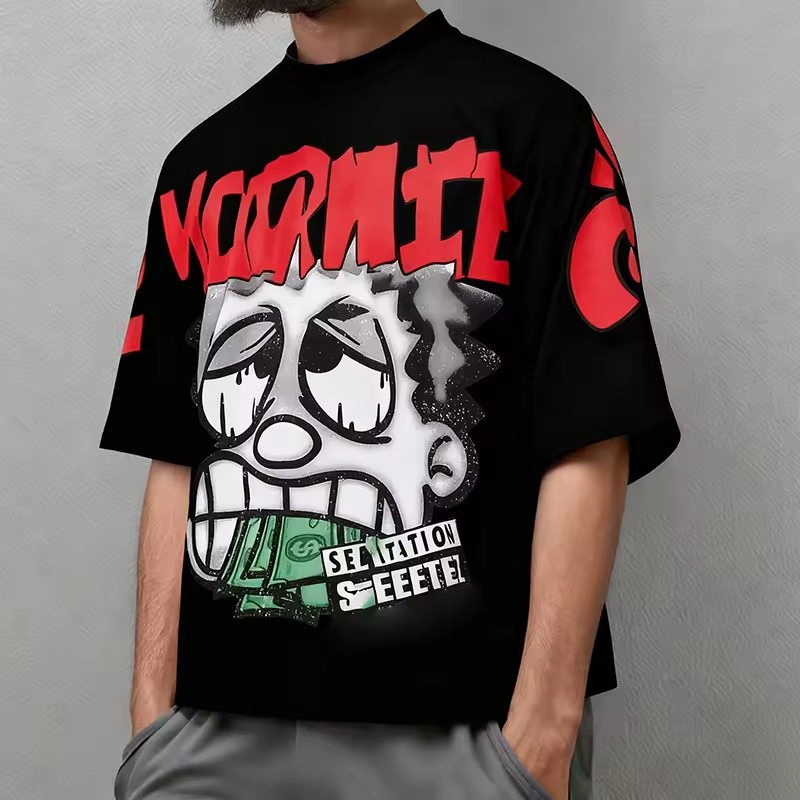 Streetwear Black Oversized Graphic T-shirt