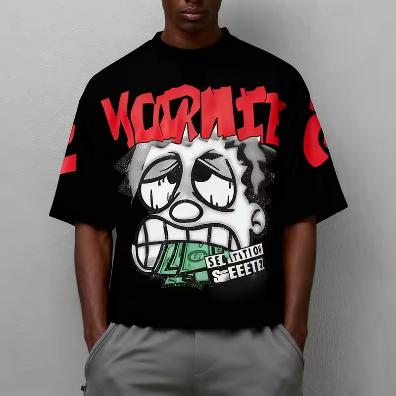 Streetwear Black Oversized Graphic T-shirt