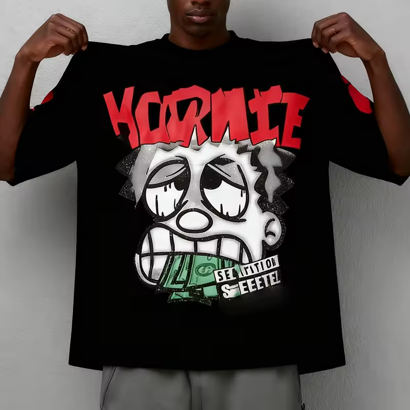 Streetwear Black Oversized Graphic T-shirt