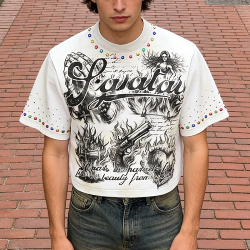 DTG Printing Rhinestone T-shirt