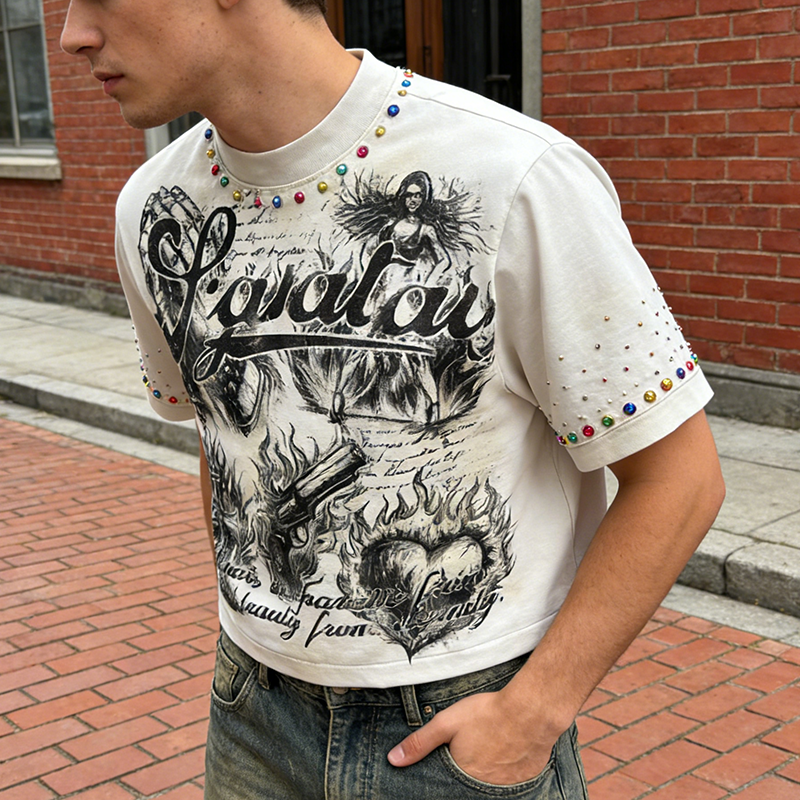 DTG Printing Rhinestone T-shirt