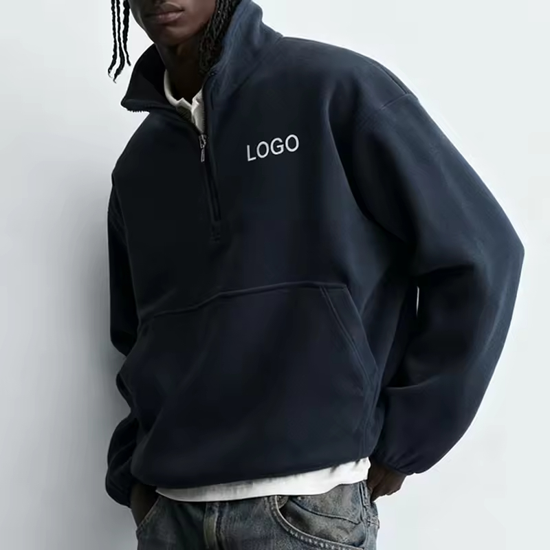 Streetwear Oversized Half Zip Sweatshirt
