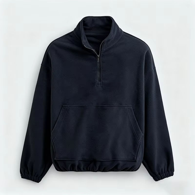 Streetwear Oversized Half Zip Sweatshirt