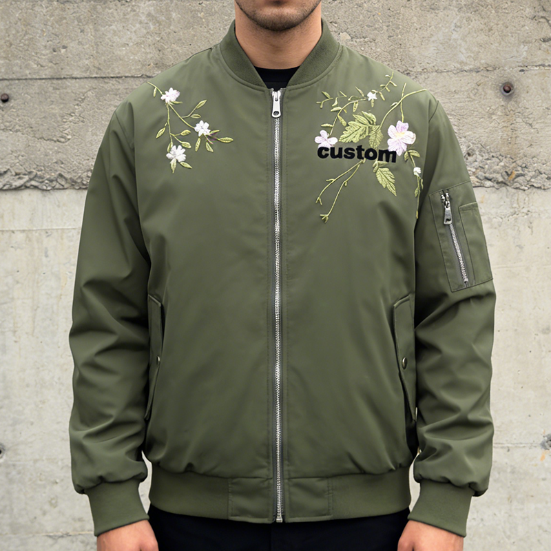 Embroidery Bomber Jacket