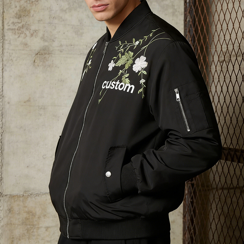 Embroidery Bomber Jacket