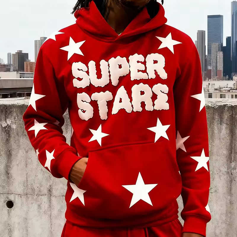 French Terry Pullover Men's Hoodies