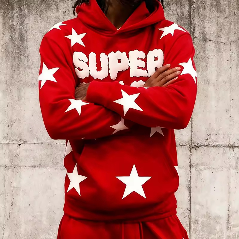 French Terry Pullover Men's Hoodies