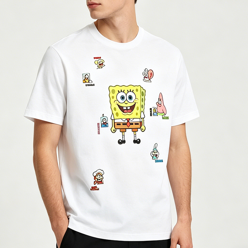 Cartoon collage printed Tshirt