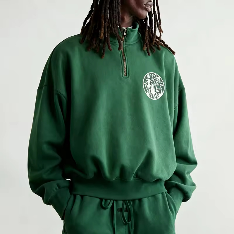 Oversized Half Zip Sweatsh