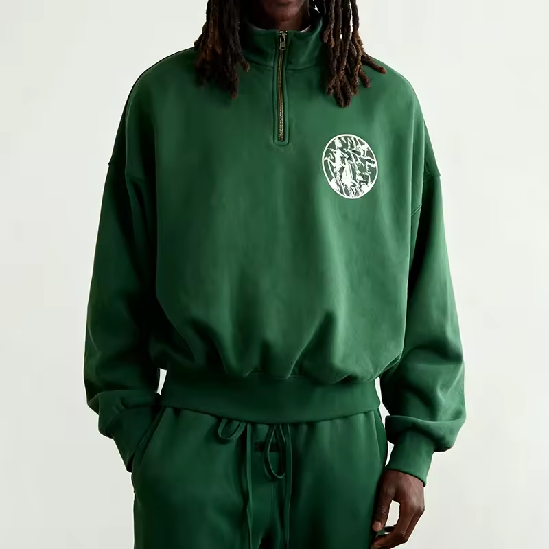 Oversized Half Zip Sweatsh