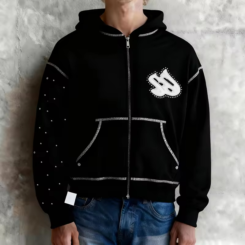 Heavyweight Rhinestone Hoodie