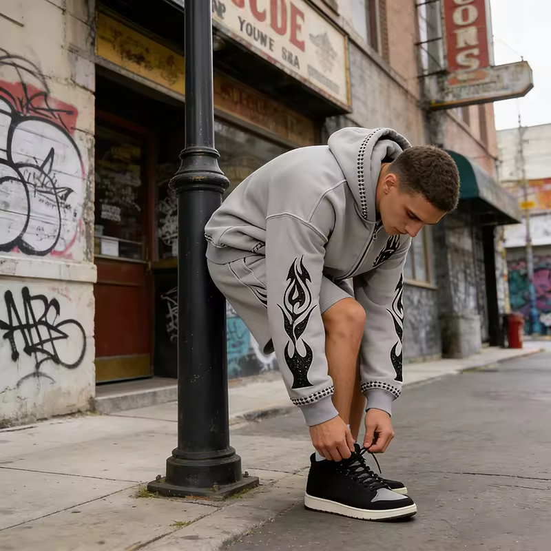 Hoodie and Short Set Tracksuit
