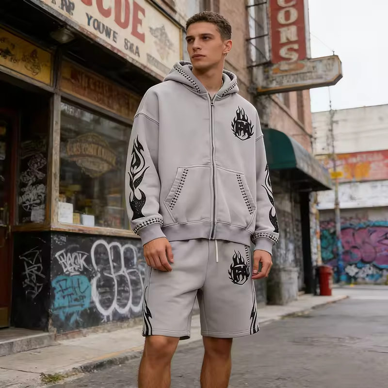 Hoodie and Short Set Tracksuit