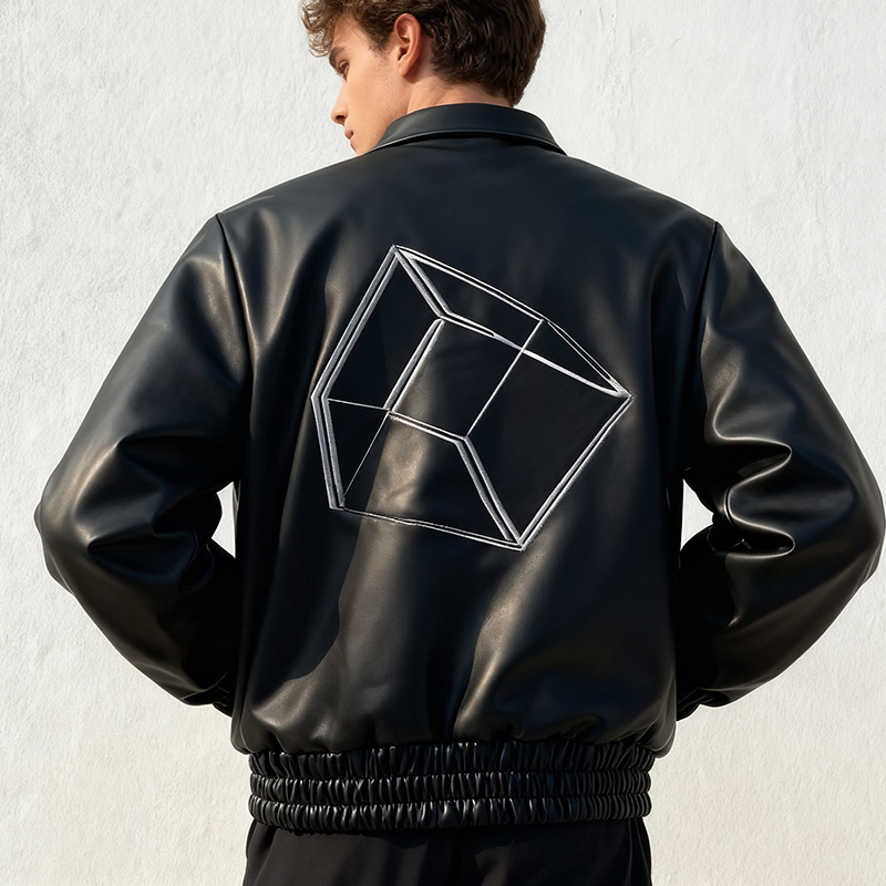 Genuine Leather Bomber Jacket