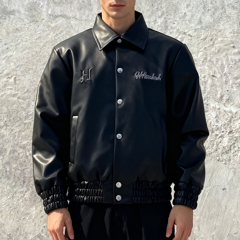 Genuine Leather Bomber Jacket