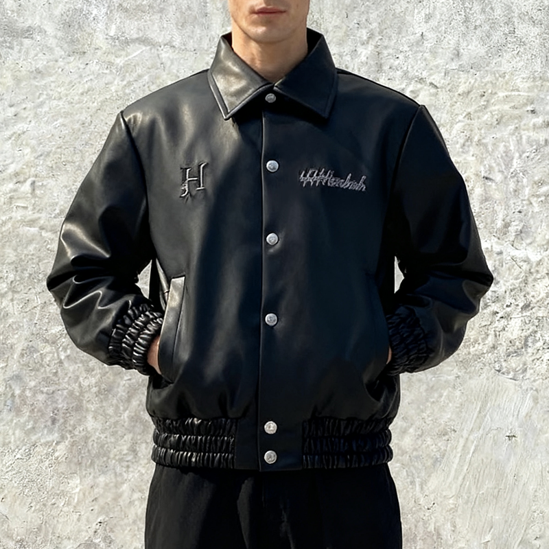 Genuine Leather Bomber Jacket