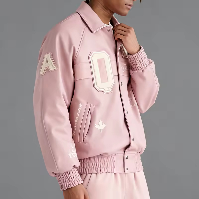 Retro College Chenille Patch Varsity Jacket