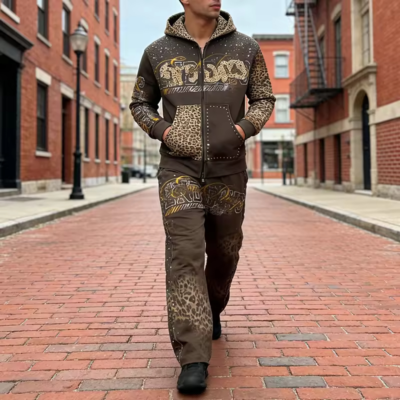Leopard Printed Tracksuit