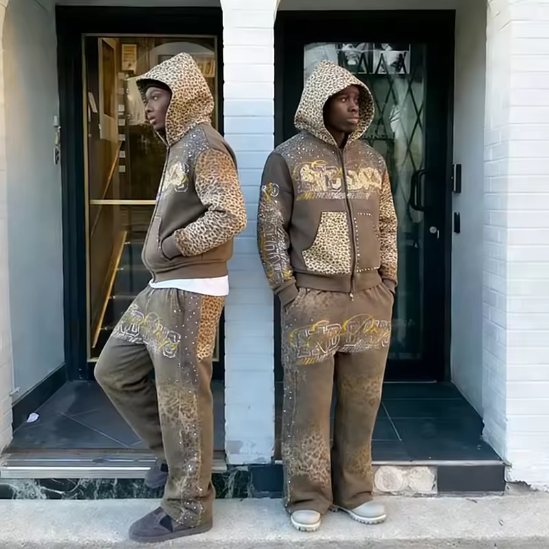 Leopard Printed Tracksuit