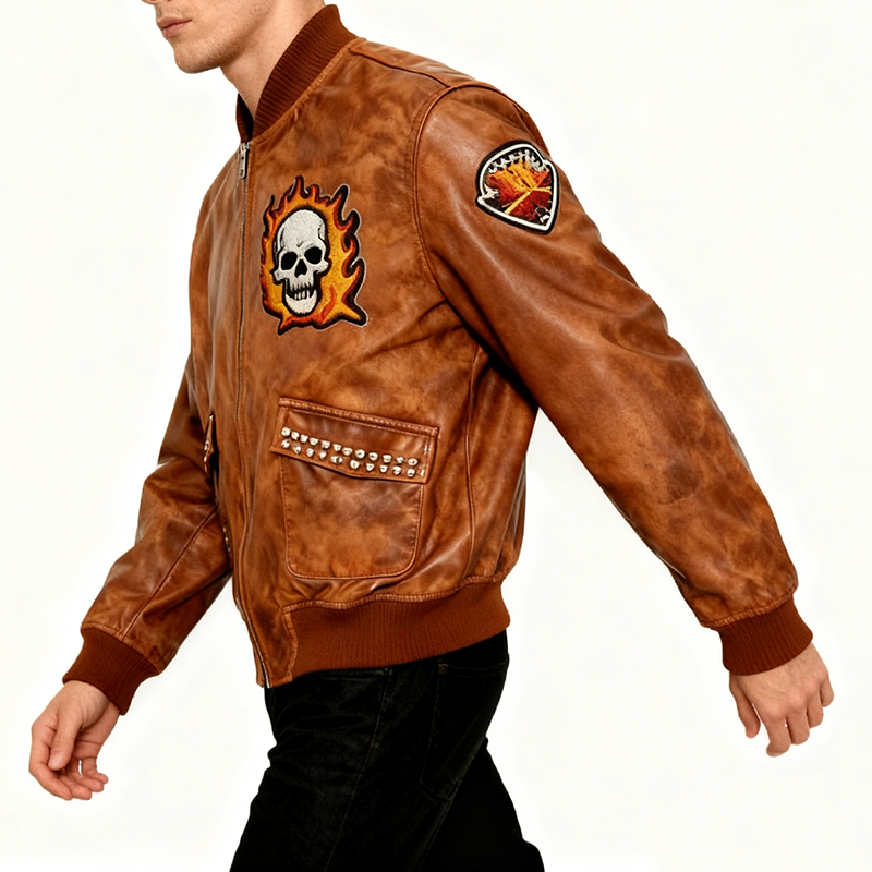 Men's Bomber Leather Jacket