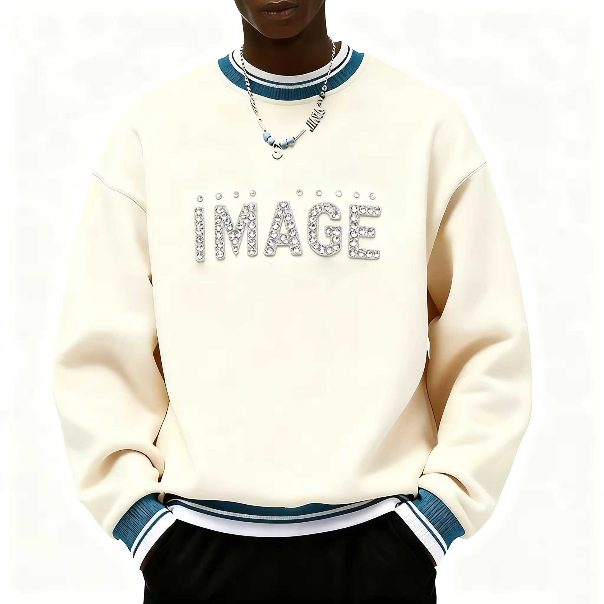 Mens Rhinestone Sweatshirt