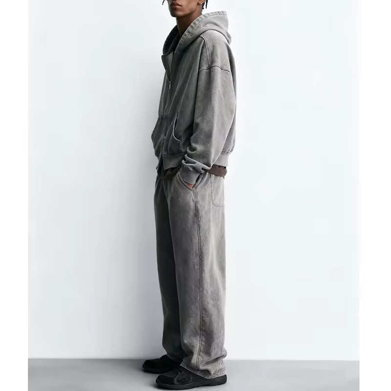 Streetwear Washed Tracksuit Set