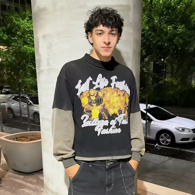 Long Sleeve Mock Neck T-Shirts