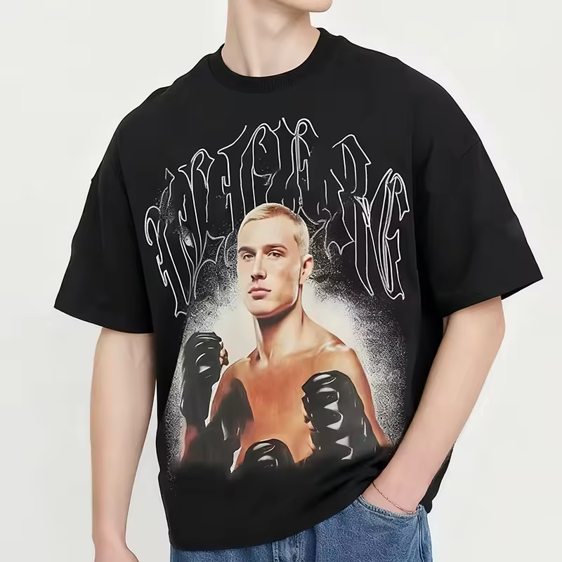 Manufacturer Digital Print Heavyweight Cotton Boxy Fit Streetwear Oversized Retro Graphic T-shirt