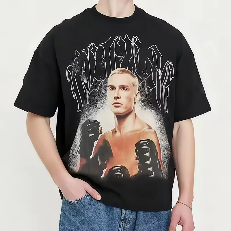 Manufacturer Digital Print Heavyweight Cotton Boxy Fit Streetwear Oversized Retro Graphic T-shirt