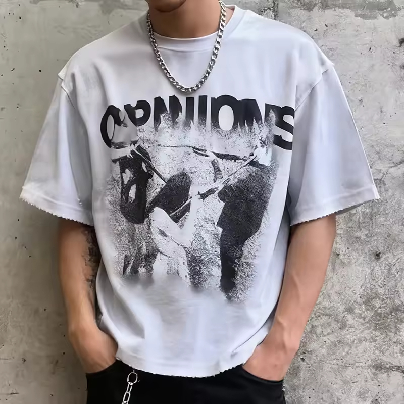 Print Streetwear Oversized Graphic T Shirt