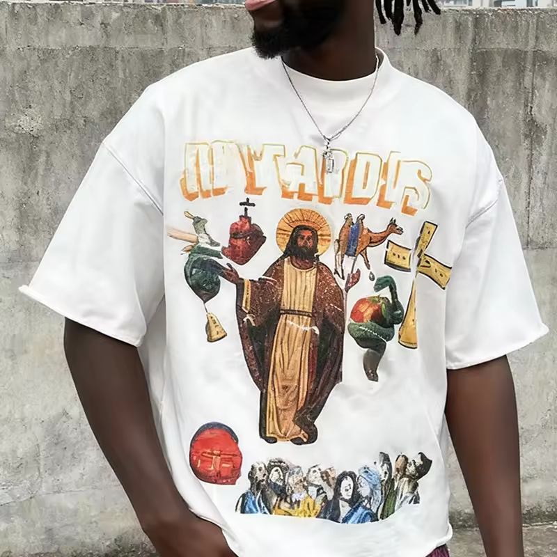 Vintage Casual Streetwear Oversized Graphic Print T Shirt