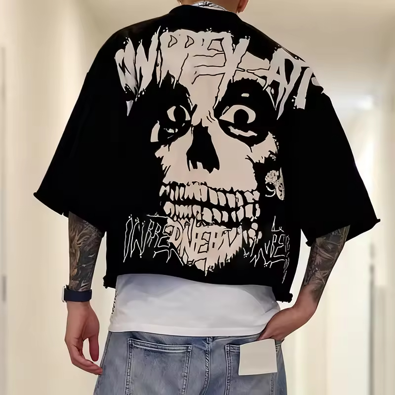 Men's Skull Graphic Boxy Fit T-shirt