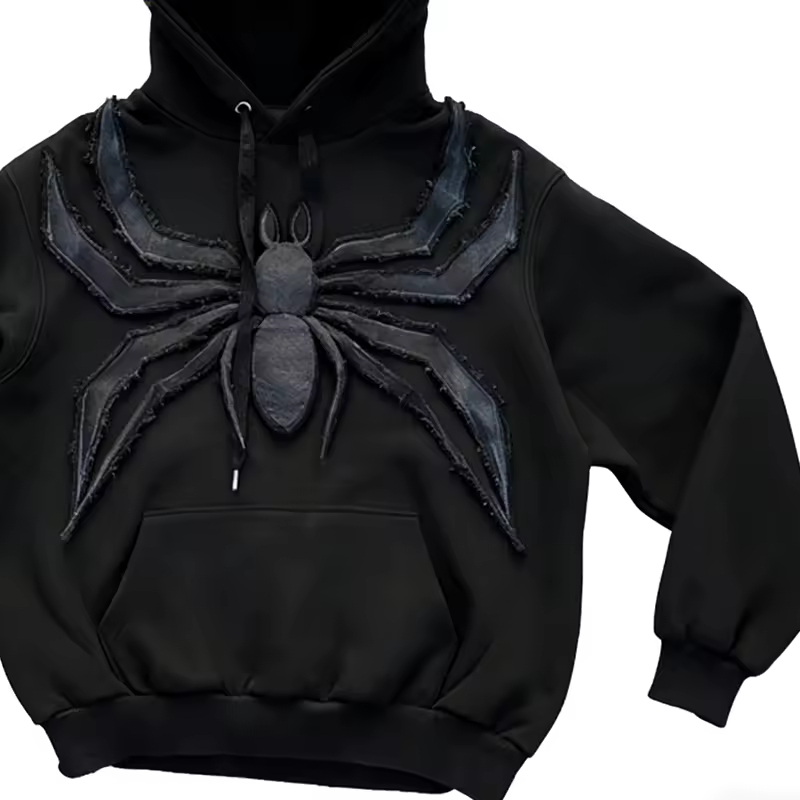 3D Spider Oversized Pullover Hoodie