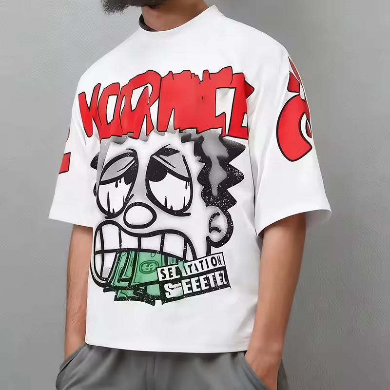 Street Graphic Oversized Black T Shirt