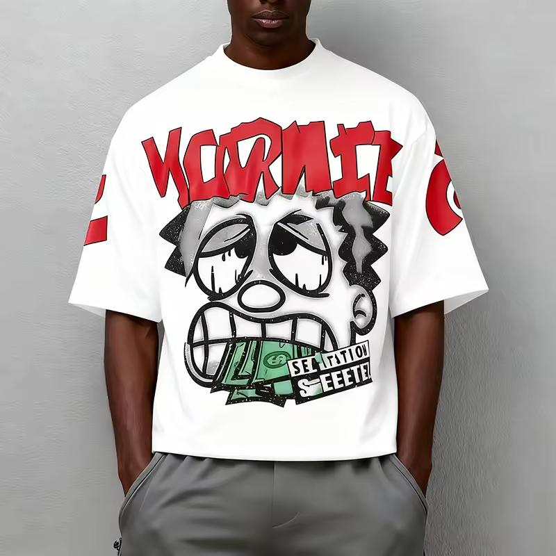 Street Graphic Oversized Black T Shirt