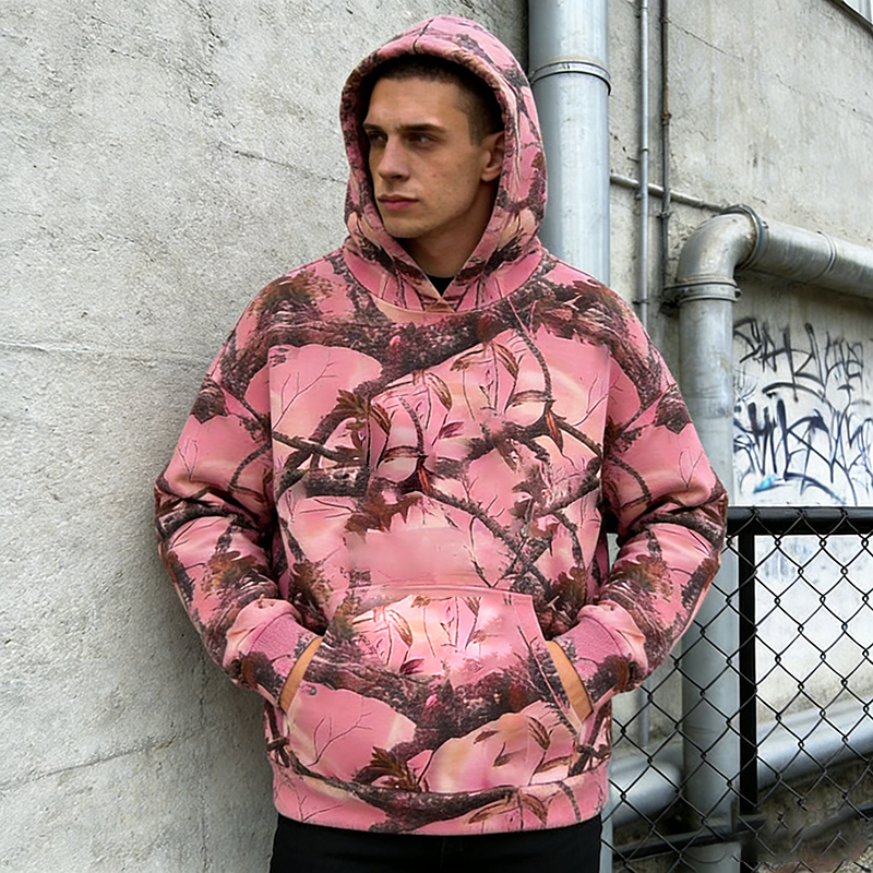 Oversized Vintage Camo Hoodie