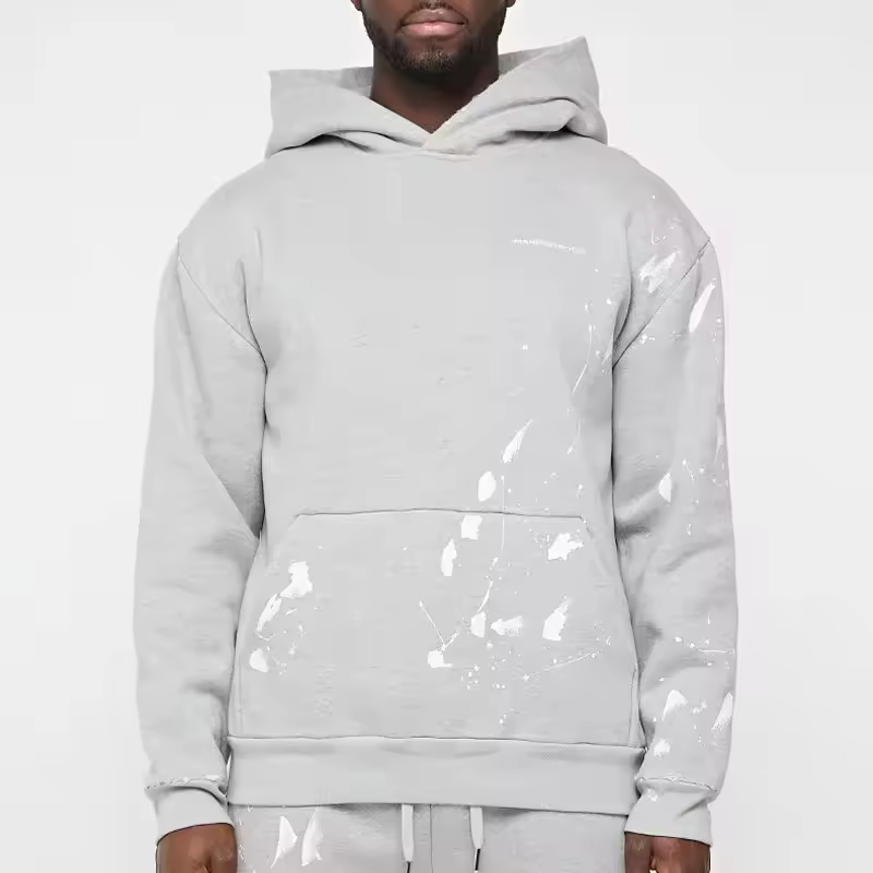 Paint Splatter Tracksuit Hoodie Sets