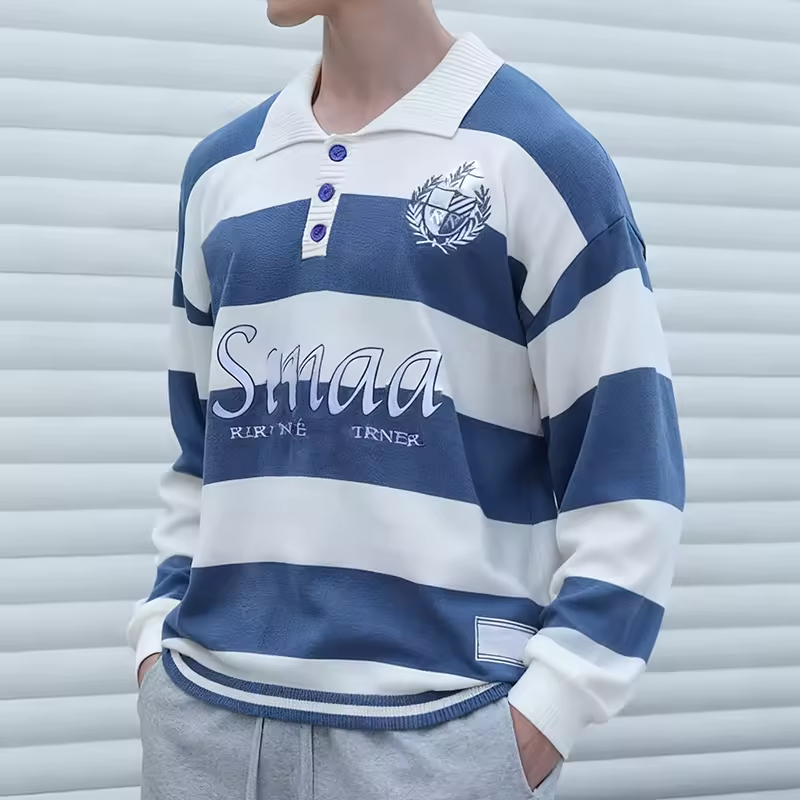 Polo Knitted Stripe Sweater