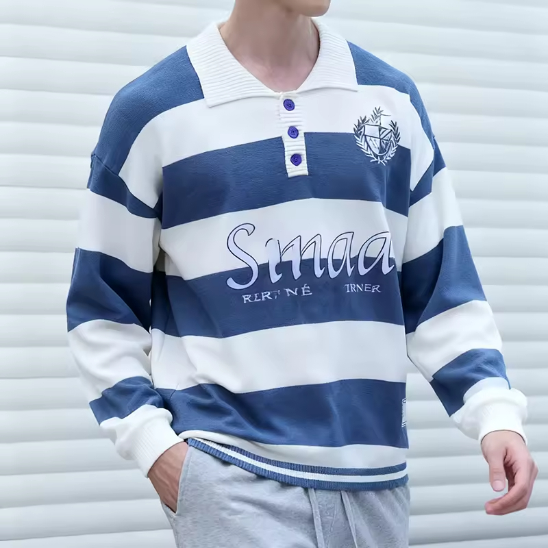 Polo Knitted Stripe Sweater