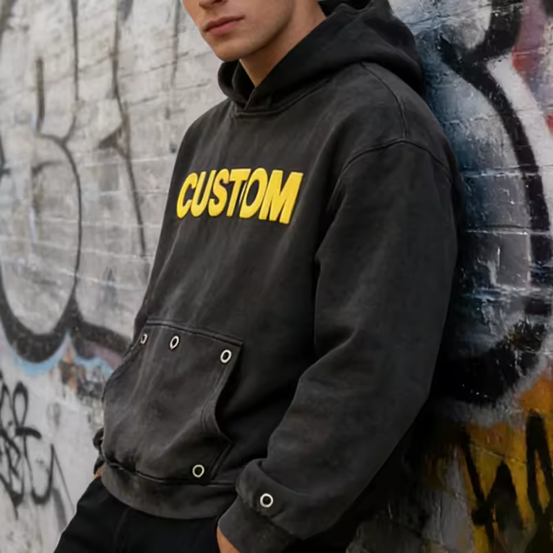 Puff Printing Hoodie Men