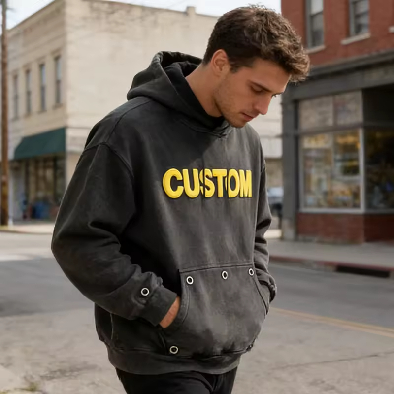 Puff Printing Hoodie Men