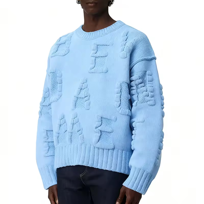Pullover Oversized Embossed Sweater