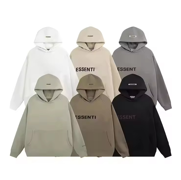 Streetwear Solid Color Relaxed Pullover Hoodie
